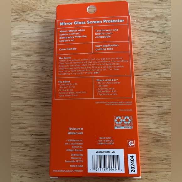 Mirror glass screen protector for iPhone 15 pro - Picture 2 of 2